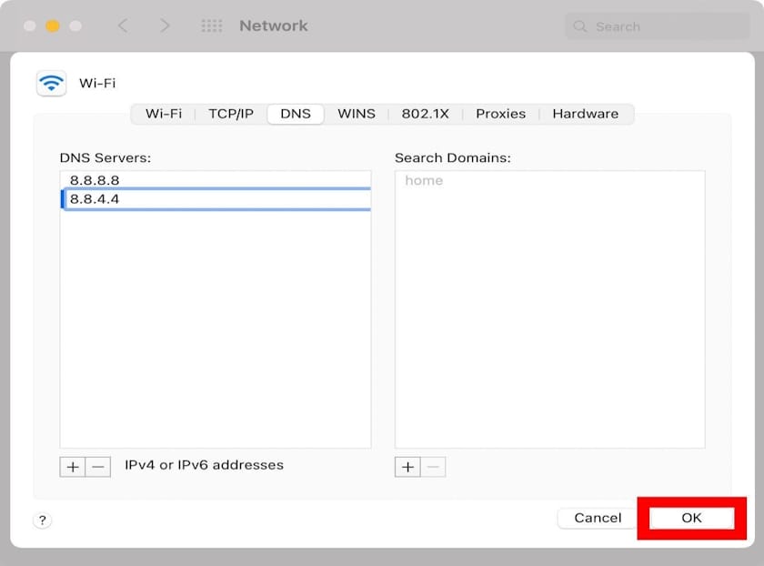 تغییر DNS ویندوز و مک