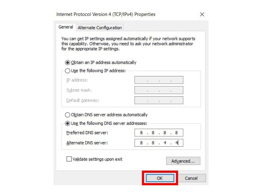 تغییر DNS ویندوز و مک